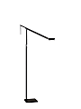Adesso ® ADS360 Lazzaro LED Floor Lamp, 54", Black/Chrome