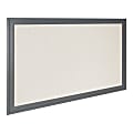 DesignOvations Bosc Non-Magnetic Framed Linen Fabric Pinboard, 27-1/2" x 43-1/2", Beige, Gray Plastic Frame 1 thumbnail image