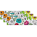 Creative Teaching Press® EZ Borders, Bright Blooms Doodly Blooms, 48’ Per Pack, Set Of 3 Packs