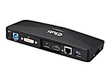 Club 3D SenseVision USB 3.0 4K Docking Station - Docking station - USB - DVI, HDMI, DP - 1GbE