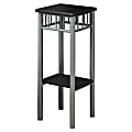 Monarch Specialties Carine Accent Table, 28"H x 12"W x 12"D, Black/Silver