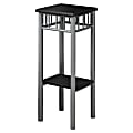 Monarch Specialties Carine Accent Table, 28"H x 12"W x 12"D, Black/Silver 1 thumbnail image