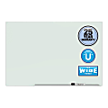 Quartet® Element™ Framed Magnetic Glass Dry-Erase Whiteboard, 74" x 42", Aluminum Frame With Silver Finish