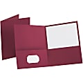 Esselte® Letter-Size Twin-Pocket Report Covers, Burgundy, Box Of 25