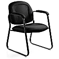 Global® Estes Guest Chair, 32"H x 24"W x 23"D, Black Frame, Black Fabric 1 thumbnail image