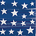 Amscan 703079 Painted Patriotic Beverage Napkins, 5" x 5", Blue, 100 Napkins Per Pack, Set Of 2 Packs