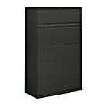 HON® 42"W x 19-1/4"D Lateral 5-Drawer File Cabinet With Lock, Charcoal 1 thumbnail image