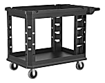 Suncast Commercial 2-Shelf Heavy-Duty Structural Foam Utility Cart, 34-13/16"H x 26-1/2"W x 48-3/4"D, Gray