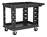 Suncast Commercial 2-Shelf Heavy-Duty Structural Foam Utility Cart, 34-13/16"H x 26-1/2"W x 48-3/4"D, Gray 1 thumbnail image