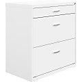NuSparc 30"W x 17-5/8"D Lateral 3-Drawer File Cabinet, White