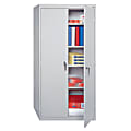 Sandusky Steel Welded/Assembled Storage Cabinet, 4 Adjustable Shelves, 72"H, Dove Gray
