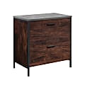 Sauder® Market Commons 30"W x 18"D Lateral 2-Drawer File Cabinet, Rich Walnut™/Slate Gray