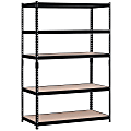 Edsal Muscle Rack™ Heavy Duty Boltless Steel Shelving Unit, 5-Shelf, 72”H x 48"W x 18"D, Black 1 thumbnail image