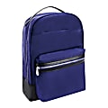 McKlein PARKER, 15” Leather Dual-Compartment Laptop Backpack, Navy 1 thumbnail image