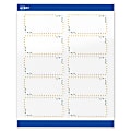 Avery® Printable Labels With Sure Feed® Technology, S00-DNC-PRWGP10, Rectangle, 2" x 4", Glossy White, Preprinted Green Florals with Gold Dots Design, Pack Of 100 1 thumbnail image