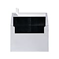 LUX Foil-Lined Invitation Envelopes A4, Peel & Press Closure, Silver/Black, Pack Of 50 1 thumbnail image