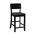 Linon Dayton Faux Leather Counter Stool, Black/Dark Brown