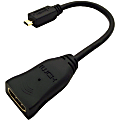 Accell HDMI Cable - HDMI A/V Cable for Audio/Video Device, TV, Tablet PC, Cellular Phone - First End: 1 x HDMI (Micro Type D) Male Digital Audio/Video - Second End: 1 x HDMI (Type A) Female Digital Audio/Video - Black 1 thumbnail image