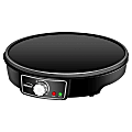 Brentwood® 1,000-Watt 12-In. Electric Nonstick Crepe Pancake Maker & Griddle with Spatula & Spreader, Black, TS-602BK 1 thumbnail image