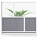 Luxor Modular Room Divider Wall System Add-On, 53" x 48", Gray