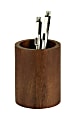 Realspace® Wooden Pencil Cup, 4"H x 3"W x 3"D, Walnut