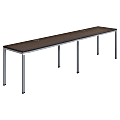 Boss Office Products Simple System Workstation Double Desks, 120" x 24", Driftwood 1 thumbnail image