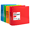 JAM PAPER 3 Ring Plastic Binder, 4 inch, Assorted, 4/Pack 1 thumbnail image