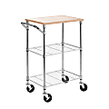 Honey Can Do Rolling Kitchen Cart, 31” x 11”, Silver 1 thumbnail image
