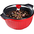 Gibson Denhoff 3qt Ribbed Casserole, Red