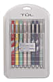 TUL® GL Series Retractable Gel Pens, Medium Point, 0.8 mm, Assorted Barrel Colors With Silver Brushed Foil, Assorted Metallic Inks, Pack Of 8 Pens 1 thumbnail image