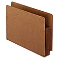 Pendaflex® Fiber Stock Heavy-Duty Expanding Pocket Folders, 5 1/4" Expansion, Letter Size, 30% Recycled, Red, Box Of 10 Folders