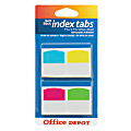 Office Depot® Brand Index Tabs, 1 1/16" x 1 1/4", Assorted Colors