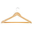 Honey-Can-Do Suit Hangers, 9 3/8"H x 1/2"W x 17 1/2"D, Natural, Pack Of 10