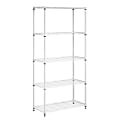 Honey-can-do SHF-01573 5-Tier Steel Urban Adjustable Storage Shelving Unit, White - 4 Compartment(s) - 5 Tier(s) - 72" Height x 14" Width x 36" Depth - Floor - Steel