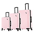 DUKAP Discovery ABS Hardside Spinner 3-Piece Luggage Set, Pink 1 thumbnail image