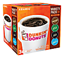 Dunkin' Donuts® Single-Serve Coffee K-Cup® Variety Pack, Carton Of 36