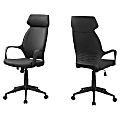 Monarch Specialties High-Back Office Chair, Black