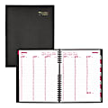 Brownline® CoilPro Weekly Appointment Book, 11" x 8 1/2", 50% Recycled, FSC® Certified, Black, January to December 2021