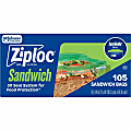 Ziploc® Sandwich Bags - 6.50" - Zipper, Seal Closure - Plastic - Sandwich, Storage, Food, Snack, Fruit, Vegetables - 105 / Box 1 thumbnail image