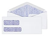 Office Depot® Brand #9 Security Envelopes, Double Window, 3-7/8" x 8-7/8", Gummed Seal, White, Box Of 500