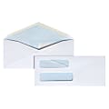 Office Depot® Brand #8 5/8 Security Envelopes, Double Window, 3-5/8" x 8-5/8", Gummed Seal, White, Box Of 500