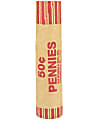 Control Group Crimped-End Coin Wrappers, Pennies, Red, Pack Of 1,000 Wrappers 1 thumbnail image