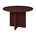 basyx® by HON BL Series Round Conference Table With X-Base, Mahogany
