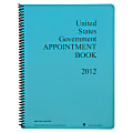 Unicor Fed United States Government Weekly Appointment Book, 8 1/2" x 11", Black, January-December 2012