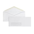 Office Depot® Brand Envelopes, Left Window, 4-1/8" x 9-1/2", Gummed Seal, White, Box Of 500