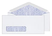 Office Depot® Brand #10 Security Envelopes, Left Window, 4-1/8" x 9-1/2", Gummed Seal, White, Box Of 500