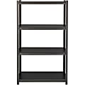 Lorell® Steel Shelving Unit, 4 Shelves, 30% Recycled, Black 1 thumbnail image