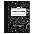 Pacon Composition Book, 9-13/16" x 7-1/2", College Rule, 100 Sheets, Black Marble