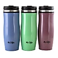 Mr. Coffee Insulated Thermal Travel Mugs, 12.5 Oz, Set Of 3 Mugs