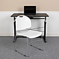 Flash Furniture HERCULES Series Ultra-Compact Stack Chairs, White, Set Of 5 Chairs 1 thumbnail image